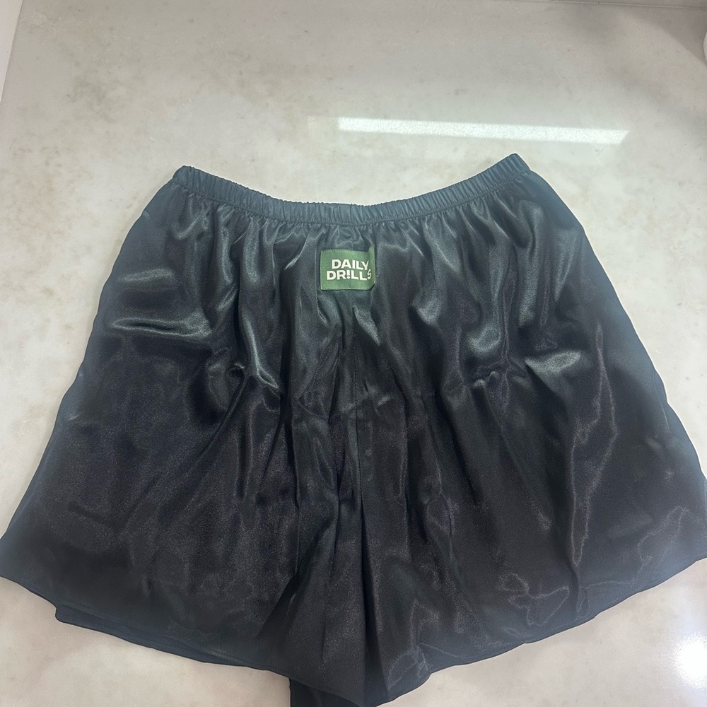 Daily Drills Shiny Black Shorts